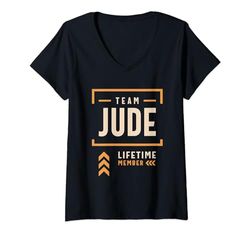 Mujer Miembro vitalicio del Team Jude Nombre divertido: Jude Camiseta Cuello V