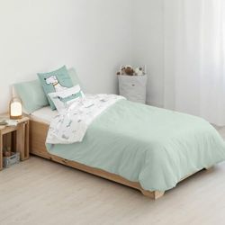 Kids&Cotton Kano Mint Dekbedovertrek 175 Draden, 155 x 220 cm