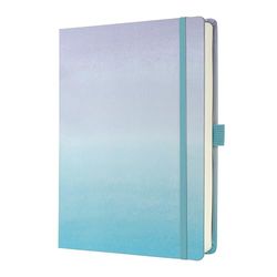 Sigel JB100 Notitieboek Bullet Journal Jolie, Dot-Liniatuur, dik 120 g papier, A5+, blauw, 200 pagina's, hardcover met gecoate stof, Gradient Sky, van duurzaam papier