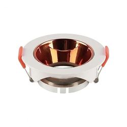 VT-931 GU10 FITTING ROUND-WHITE FRAME+ROSE GOLD REFLECTOR