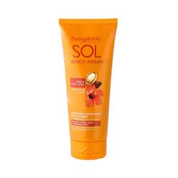 Bottega Verde, SOL Ibisco Argan - Latte pre e dopo sole - viso e corpo - prepara e prolunga l'abbronzatura - con olio di Ibisco e olio di Argan (200 ml) - pre e dopo sole - senza filtri solari