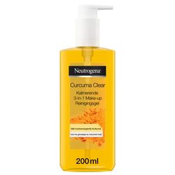 Neutrogena Curcuma Clear Nettoyant visage apaisant 3 en 1 Gel démaquillant 200 ml