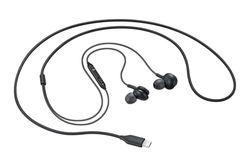 Samsung écouteurs Tuned by AKG Noir – USB Type-C, Double Haut-parleurs, expérience sonore sans Distorsion, Design Confortable
