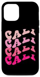 Carcasa para iPhone 15 Retro CALI Nombre Personalizado Groovy Cumpleaños