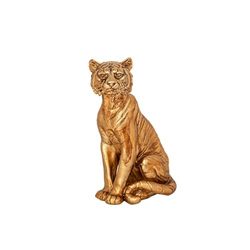 Romimex Figurka dekoracyjna złota żywica tygrys 15 x 21 x 9 cm
