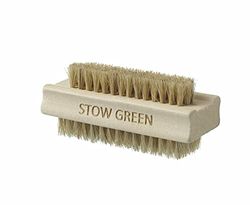 Stow Green Brosse à ongles pour nettoyer les ongles - Brosse à ongles double face en bois d'érable - Poils naturels