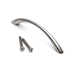 Bulk Hardware BH06173 Kast Handvat Rechts Bow Nikkel 96mm, Set van 4 Stuk