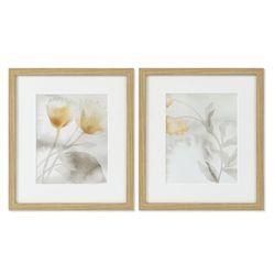 CUADRO LIENZO CRISTAL 33X3X38 HOJAS 2 SURT.