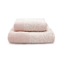 CREOLE Elsa 2 Serviettes de Bain, Coton, Mauve