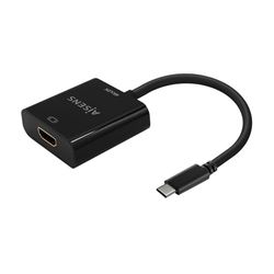 VoltShine Convertisseur USB-C vers HDMI 4K 30Hz, 15 cm, Noir, idéal pour connecter des appareils USB-C à des écrans externes.