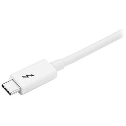 StarTech.com Cable Thunderbolt 3 Pasivo de 1m, 20Gbps, PD 100W, Vídeo 4K, Cable Thunderbolt, Compatible con USB4 / Modo Alt DP, Thunderbolt 4, USB 3.2, USB-C, Blanco (TBLT34MM1MW)