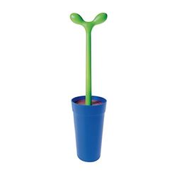 Alessi Asg04 Az Merdolino Balayette Pour Toilette en Résine Thermoplastique, Bleu