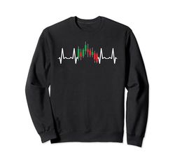 Day Trading Heartbeat ECG Pulse Mercato azionario Trader Felpa