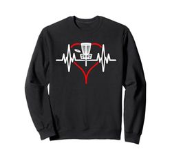 Heartbeat Frisbee Disc Golf Player Regalo Ragazzi Ragazze Adulti Felpa