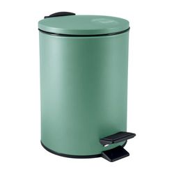 Spirella, Poubelle à Pédale en Acier, Modèle Adelar, Mécanisme Slow Close, Le Couvercle se referme doucement et silencieusement, Revêtement Anti-Traces de Doigts, Vert, 3 litres