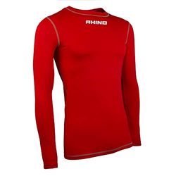 Rhino Unisex's Tagless Baselayer, Rood, Medium