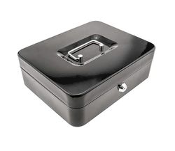 Kippen 10032N4 - Caja de caudales con bandeja para monedas. Color Antracita. Dimensiones: 300 x 240 x 90 mm.
