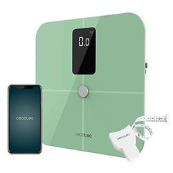Cecotec Smart Badkamerweegschaal Oppervlak Precision 10400 Slim gezond zicht, bio-impedantiemeting, app, 15 parameters, groen
