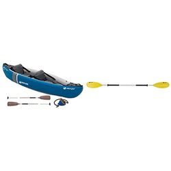 Sevylor Adventure Kit Kayak Mare Gonfiabile, 2 Posti, 314 x 88 cm, Incluso Pompa a Pedale e Pagaia & K-Compact230 Pagaia