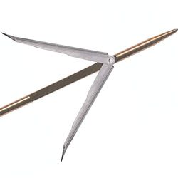 SALVIMAR Air tahitiana Ø7mm Doppia Aletta, Asta per Pneumatico Unisex Adulto, Brunito, 1120 mm