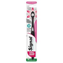 Signal Professionnel – Brosse à Dents Expert Gencives + Charbon – Extra souple, douce pour les gencives, 4x moins de pression – Poils infusés au charbon – Nettoyage précis – Emballage 85% recyclé