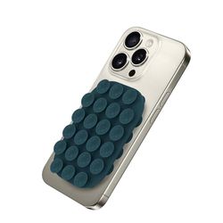 Celly, Prostokątna przyssawka do telefonu z 22 silikonowymi przyssawkami, uniwersalny uchwyt na telefon komórkowy, kolor niebieski, 9 x 6 cm