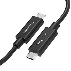 Câble USB C Thunderbolt 4 1M, Certifié Intel, TB4 Type C Charge Rapide 100W 40Gbps 8K@60Hz 5K@60Hz Dual Vidéo 4K, Câble USB-C vers USB C pour Moniteur, M1 M2 Macbook, SSD, Station D'accueil (CB-T4M1)