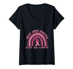 Mujer La concienciación sobre el cáncer de mama no es solo un mes Camiseta Cuello V