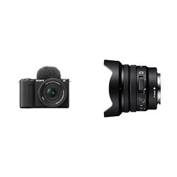 Sony ZV-E10 II K di Sony | Vlog camera APSC con lente intercambiabile 16-50mm II f/3.5-5.6 Power Zoom + Obiettivo SONY APS-C-Power Zoom con attacco E-mount 10-20mm F4 G