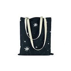 Bonamaison Printed Tote Bag, Reusable Grocery Bag, Shopping Bag, Machine Washable, Foldable, Canvas Cloth Bag with Handles, Size: 34x40 Cm