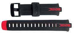 SEAC Action HR, Cinturino di Ricambio per Computer da Subacquea e Apnea, Fibbia con Trattamento High Resistance Unisex Adulto, Nero/Rosso, Standard