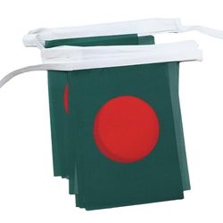 AZ FLAG Ghirlanda 6 Metri 20 Bandiere Bangladesh 21x15cm - Bandiera Bengalese 15 x 21 cm - Festone BANDIERINE