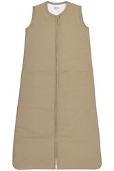 Meyco Saco de Dormir para bebé Baby Woven Uni, Saco de Dormir (100% algodón, Agradable a la Piel, Ajuste Seguro, Cremallera Larga, Saco de Dormir de Verano para bebé, tamaño: 110 cm), Topo