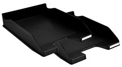 Exacompta - Rif. 113014SD - Confezione da 2 vaschette portacorrispondenza COMBO MIDI ECOBLACK - dimensioni utili 34X25X6,5 cm - per formato A4 + - colore nero - certificato Ange Bleu