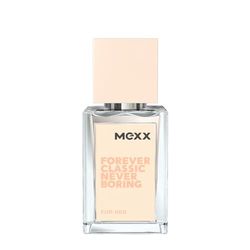 MEXX Forever Classic Never Boring Woman Eau de Toilette, tidlös, blommig och fruktig doft för kvinnor, 15 ml