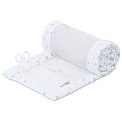 babybay Nestje mesh piqué geschikt voor model boxspring XXL, wit sterrenmix zand/azuurblauw