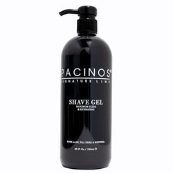 Gel da barba Pacinos - Gel da barba uomo Trasparente 750ml - per una rasatura precisa dei contorni della barba - Con aloe, tea tree e mentolo - Rasatura a umido Barbershop - Gel barba - Shave gel