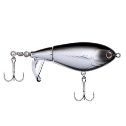 Berkley Choppo Topwater Esca da pesca, nero cromato, taglia 75, coda a elica a coppa per bilanciare suono e spruzzo, dotata di gancio Sharp Fusion19™