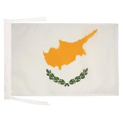 AZ FLAG - Drapeau Chypre - 45x30 cm - Pavillon Chypriote 100% Polyester Avec Deux Cordelettes - 20g