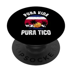 Pura Tico Costarricense Hombres PopSockets PopGrip Adhesivo
