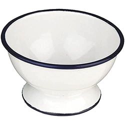 Ibili 903812 Bol avec Pied, Porcelaine, Blanc/Bleu, 14 x 14 x 8 cm