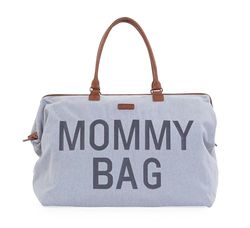 Childhome, Mommy Bag, förvaringsväska, moderskap, resväska, stor kapacitet, förvaringsmatta, justerbar axelrem, fack, isolerad ficka, resväska, grå tröja