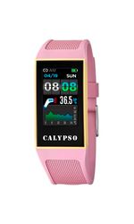 CALYPSO Montre modèle K8502 / 1 de la Collection SMARTWATCH, boîtier 23,80/41,30 mm avec Bracelet en Caoutchouc Rose pour Femme K8502/1