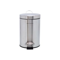 Buckingham Pedal Bin for Bathroom Kitchen Office Premium Stainless Steel Brushed Finish Waste Trash Bin with Removable Inner Bucket Soft Closing Mechanism (5 Litre)