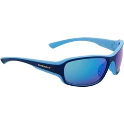 SWISSEYE Freeride okulary sportowe (100% ochrona UVA, UVB i UVC, obszar nosa i zauszniki gumowane, materiał nietłukący TR90, w zestawie woreczek z mikrofibry), jasnoniebieski/ciemnoniebieski matowy