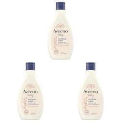 Aveeno Baby Soothing Relief Emollient Wash 250 ml (Packaging May Vary) (Pack of 3)