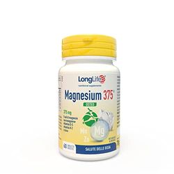 LongLife Magnesium 375® Osteo | Ossa e articolazioni | 5 sali di magnesio ad alta biodisponibilità | Con zinco, manganese, vitamina D 3 e vitamina K2 (K2VITAL®) | 60 tabs | Senza glutine e doping free