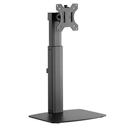 VoltShine Support de Table pour écran/TV, pivotant et incliné, 1 Bras, Compatible avec écrans de 17" à 32", Couleur Noir, idéal pour optimiser l'espace et Le Confort visuel.
