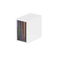 Glorious Record Box white 55 - tiene hasta 55 discos de 12", apilables con otras cajas de discos de Glorious, blanca