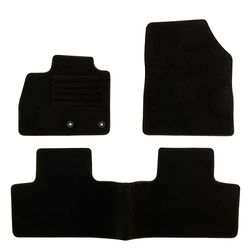 DBS 1766259 Car floor mat - custom made - 3 pieces - anti-slip - black carpet 900g/m² - Velours finish - range Star - steering wheel left